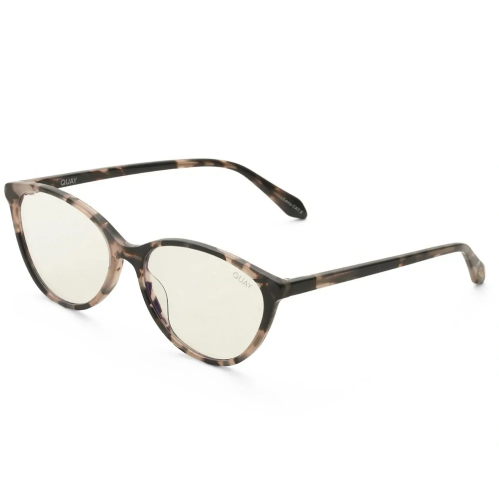 QUAY True That Blue Light Glasses Milky Tortoise Bluelight Blocking Lens NWT